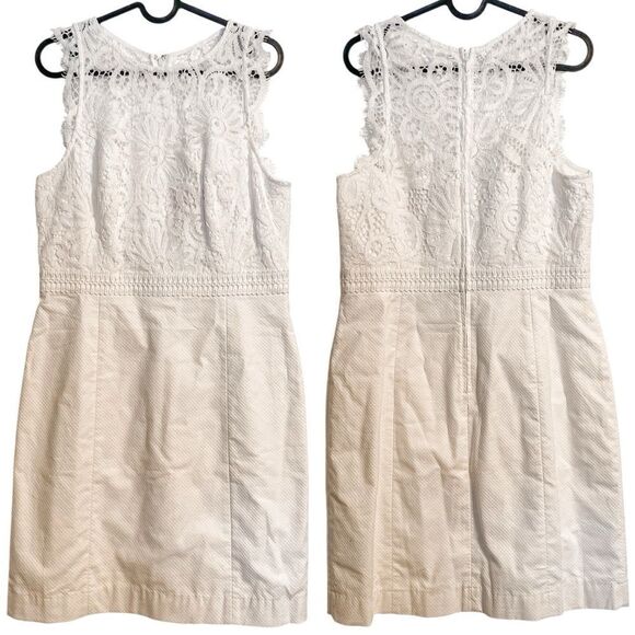 Lilly Pulitzer Sharice Stretch Stretch Shift Dress White - Picture 9 of 10